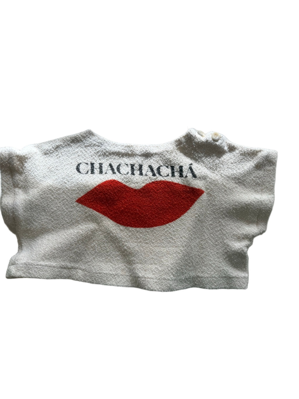 Bobo Choses CHACHACHÁ Lips Textured Knit Top 4-5Y Organic Cotton